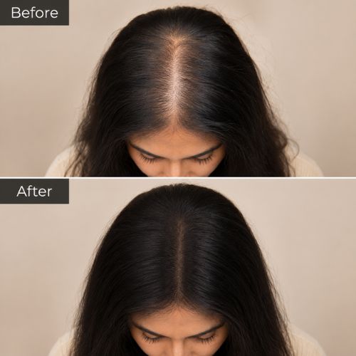 Crinora customer hair transformation